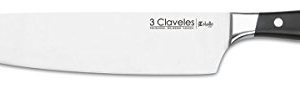 3Claveles Toledo - Cuchillo forjado para cocinero, 25 cm, 10 pulgadas