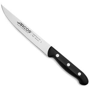 ARCOS Cuchillo Mondador de Acero Inoxidable, Cuchillo Cocina Profesional para Pelar Frutas y Verduras, Mango Ergonómico Polioximetileno y Hoja 150mm, Serie Maitre, Color Negro