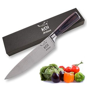 KOI ARTISAN - Cuchillo de cocina profesional de 20 cm - cuchillos de chef de gran valor