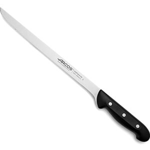 Arcos Maitre, Cuchillo Jamonero Flexible, Acero Inoxidable Nitrum 275 mm, Mango Polipropileno Negro