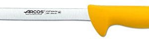 Arcos Cuchillo para filetear 8 pulgadas con Hoja Acero Inoxidable Nitrum 200 mm, Cuchillo afilado para filetear carne y pescado, Mango ergonómico polipropileno, Serie 2900, Color amarillo