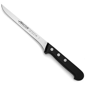 Arcos Serie Universal, Cuchillo Fileteador, Hoja de Acero Inoxidable Nitrum 160 mm, Mango de Polioximetileno, POM Color Negro