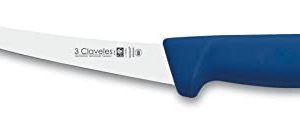 3 Claveles Cuchillo deshuesar Curvo Proflex de 15 cm, Acero Inoxidable, Azul, 27.7x2.5x1.7000000000000002 cm