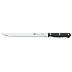 3 Claveles - Cuchillo jamonero uniblock, tamaño 24 cm (RIV001)