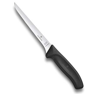 Victorinox Swiss Classic Cuchillo deshuesador curvado y flexible, fabricado en acero inoxidable, de color negro