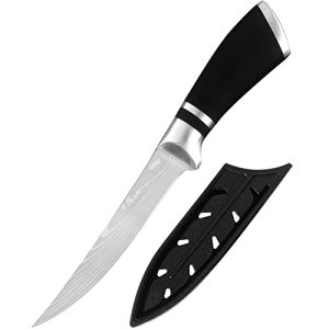 XYJ Cuchillo de escarabajo de pescado de 6 pulgadas Cleaver Slice Knife Cuchillo fileteado de acero inoxidable con cubierta de plástico…